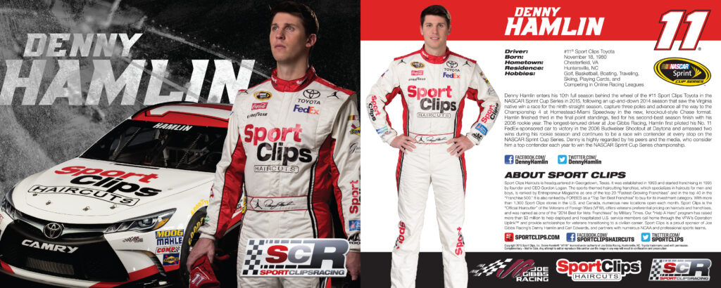 Denny Hamlin 2015 Season Hero Card