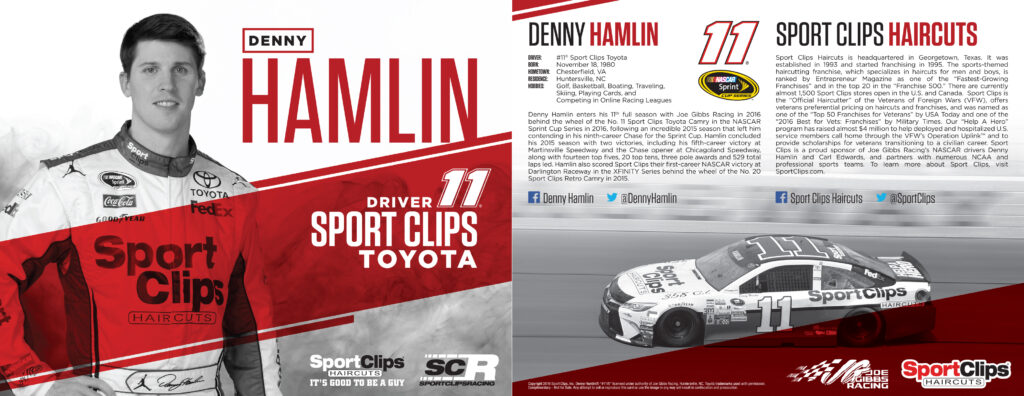Denny Hamlin 2016 Season Hero Card